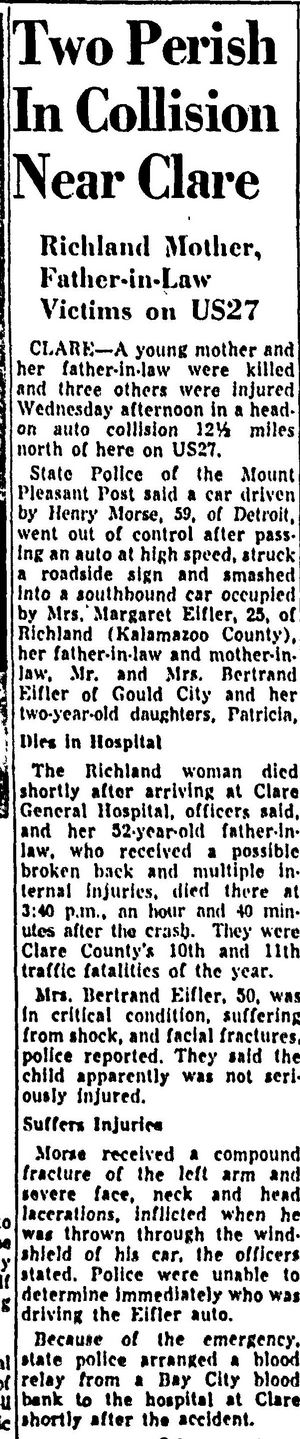 Schealls Motel (Tappens Motel) - November 1961 Accident